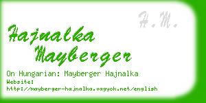 hajnalka mayberger business card